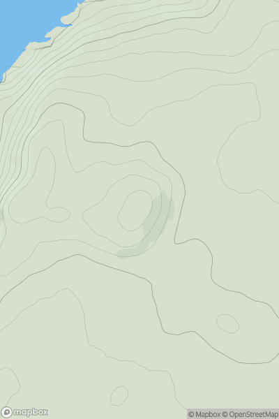 Thumbnail image for Cnoc Breac [Islay] showing contour plot for surrounding peak